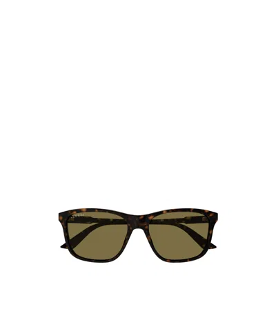 Gucci Rectangle-frame Sunglasses In Green