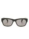 Gucci Rectangle-frame Sunglasses In Green