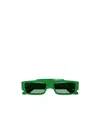 Gucci Rectangle-frame Sunglasses In Green