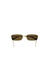 Gucci Rectangle-frame Sunglasses In Green