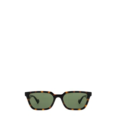 Gucci Rectangle-frame Sunglasses In Green