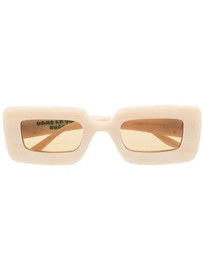 Gucci Rectangle Frame Sunglasses In Neutrals