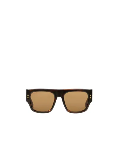 Gucci Rectangle-frame Sunglasses In Nude