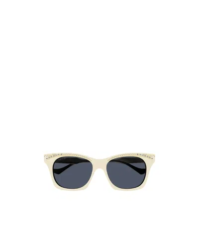 Gucci Rectangle Frame Sunglasses In Nude