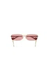 Gucci Rectangle-frame Sunglasses In Pink