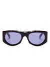 Gucci Rectangle-frame Sunglasses In Purple