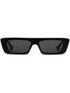 Gucci Black Rectangular-frame Sunglasses In Schwarz