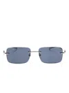 Gucci Rectangle-frame Sunglasses In Silber