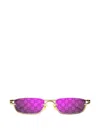 Gucci Rectangle Frame Sunglasses Sunglasses In Pink