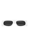Gucci Rectangle-frame Sunglasses In White