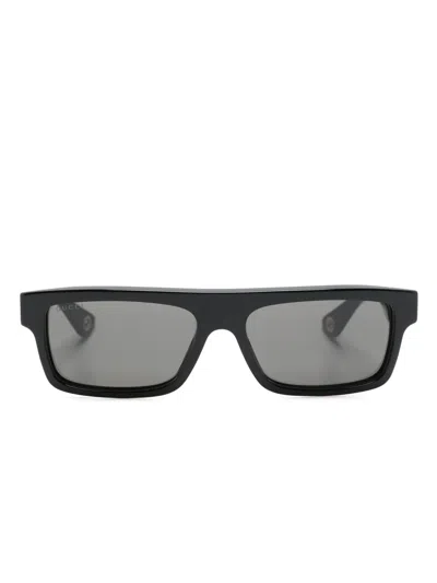 Gucci Rectangle-frame Tinted Sunglasses In Black
