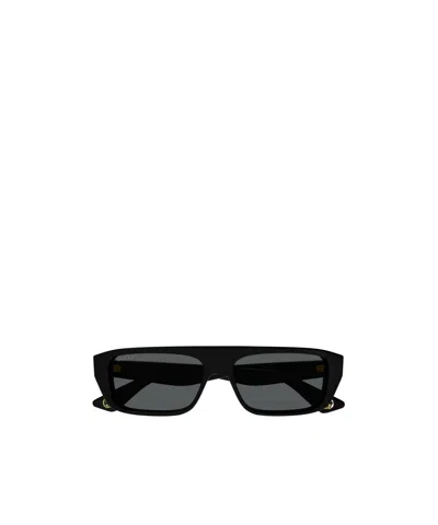 Gucci Rectangle-frame Tinted Sunglasses In Black