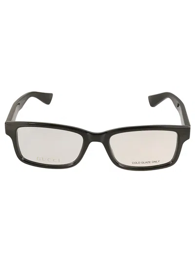 Gucci Rectangle Logo Lens Frame In Black
