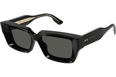 Pre-owned Gucci Rectangle Sunglasses Black/grey (gg1529s-001)