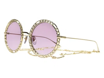 Pre-owned Gucci Rectangle Sunglasses In Gold Violet (gg1113s/002/53)