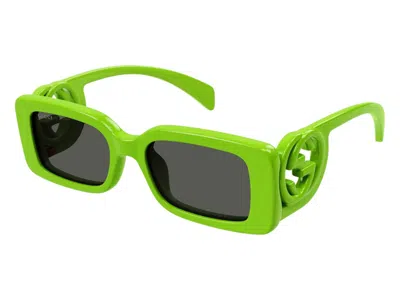 Pre-owned Gucci Rectangle Sunglasses In Green Grey (gg1325s/009/54)