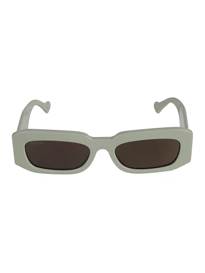 Gucci Rectangle Thick Sunglasses In Green