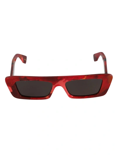 Gucci Rectangle Thick Sunglasses In Red