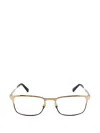 Gucci Rectangle-frame Glasses In Gold