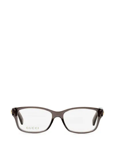 Gucci Rectangle-frame Glasses In Brown