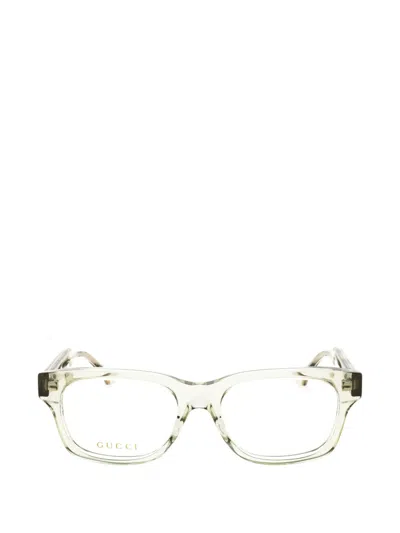 Gucci Rectangle-frame Glasses In Green