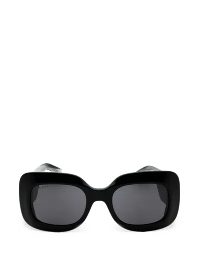 Gucci Rectangle-frame Sunglasses In Black