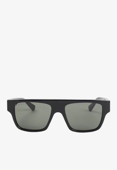 GUCCI RECTANGULAR ACETATE SUNGLASSES