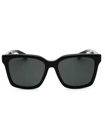 Gucci Rectangular Acetate Unisex Sunglasses In Black