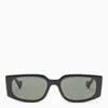 Gucci Double G Rectangle-frame Sunglasses In Black