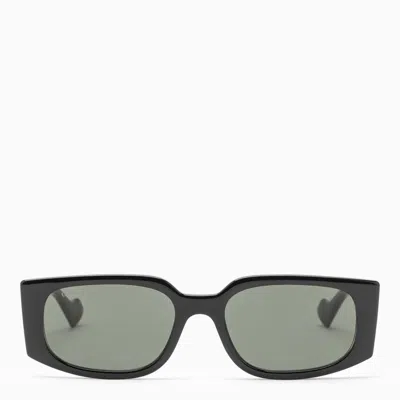 Gucci Double G Rectangle-frame Sunglasses In Black