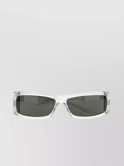 Gucci Rectangular Clear Frame Sunglasses In Metallic