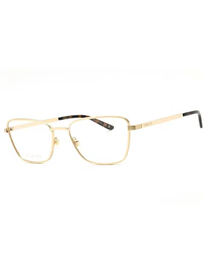 Gucci Rectangular Designer Eyewear For Women In Gold
