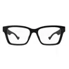 Gucci Rectangular Frame Glasses In 001 Black Black Transpare