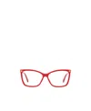 Gucci Rectangular-frame Glasses In Red