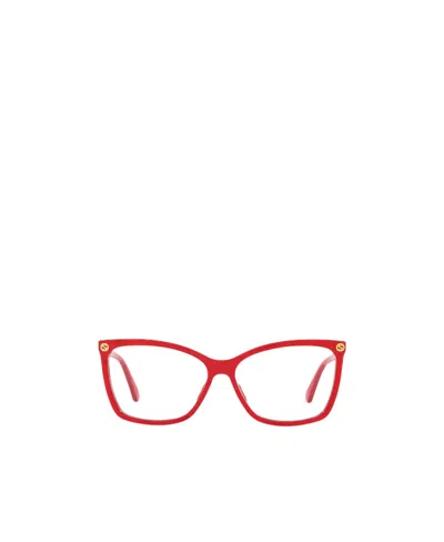 Gucci Rectangular-frame Glasses In Red