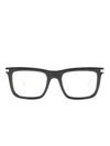 Gucci Rectangular-frame Lens-decal Glasses In Black