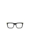 Gucci Rectangular-frame Lens-decal Glasses In Black