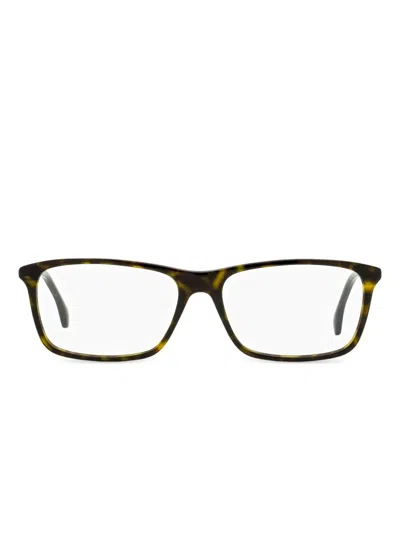 GUCCI RECTANGULAR-FRAME LOGO-DETAIL GLASSES