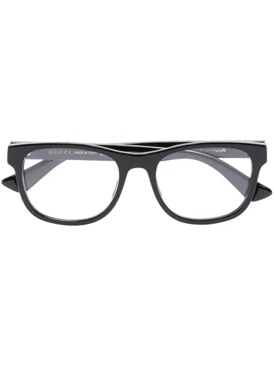 Gucci Rectangular Frame Optical Glasses In Black