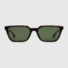 Gucci Cat-eye Shaped Frame Sunglasses In Havana-havana-green