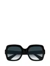 Gucci Black Black Grey Acetate Sunglasses In 001 Black Black Grey