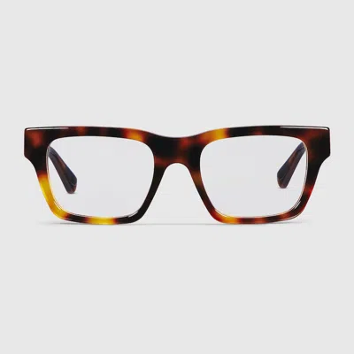 Gucci Rectangular Frame Sunglasses In Brown