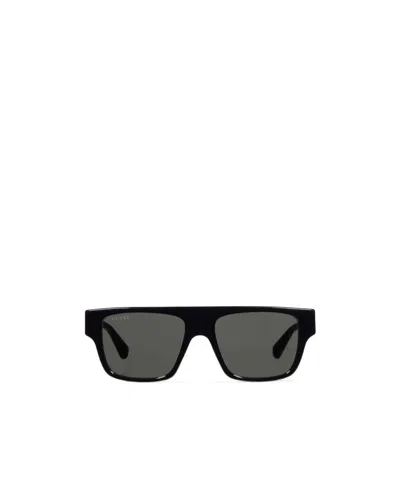 Gucci Rectangular Frame Sunglasses In Brown
