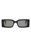 Gucci Rectangular-frame Sunglasses In Black