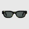 Gucci Rectangular Frame Sunglasses In Black