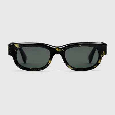 Gucci Rectangular Frame Sunglasses In Black