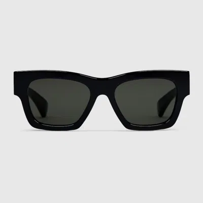 Gucci Rectangular Frame Sunglasses In Black