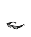 Gucci Rectangular-frame Sunglasses In Black