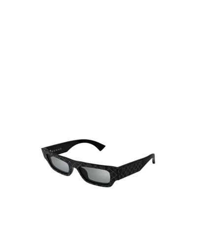 Gucci Rectangular-frame Sunglasses In Black