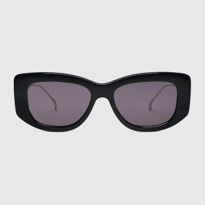 Gucci Rectangular Frame Sunglasses In Black